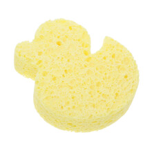 Baby Bath Sponge with Soft Comfort Texture, Cute Cartoon Design for Newborn and Kids, Yellow