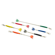 Assorted Color Mini Telescopic Back Scratchers with Keychain Clip, Extendable Portable Design, 6 Pack