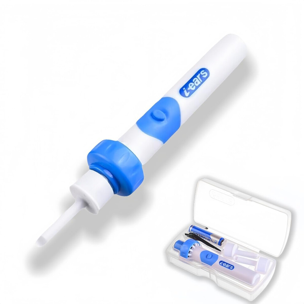 Ear Wax Removal Tool Electric Ear Cleaner with Gentle Vacuum Suction and Soft Silicone Tip, Cordless Kit with 2 Replaceable Heads
