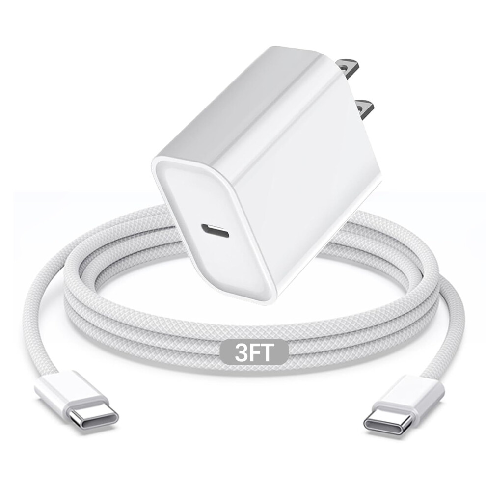 Usbc Fast Charger 20W Pd Wall Adapter With 3Ft Mfi Certified Typec Cable For Iphone And Airpods 9092120481129