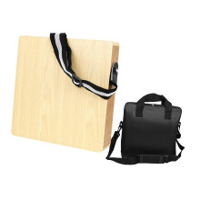Wooden Hand Drum with Carrying Bag, Deep Resonant Sound, Lightweight for Travel and Beginners
