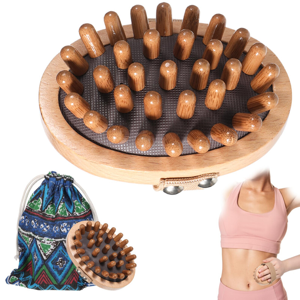 Wood Therapy Massage Tools for Cellulite Reduction and Lymphatic Drainage Beech Wood Body Brush