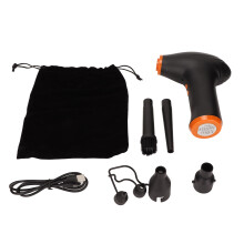 Handheld Air Duster Versatile Nozzle Combo Sleek Portable Design Brushless Motor Rechargeable Electric Air Blower with LED Light for Keyboard PC