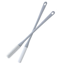 Silicone Foot Scrubber with Long Handle for Elderly, 360 Deep Toe Cleaning and Gentle Massage