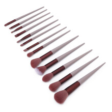 13 Piece Makeup Brush Set with Synthetic Bristles for Flawless Blending and Travel, Pink