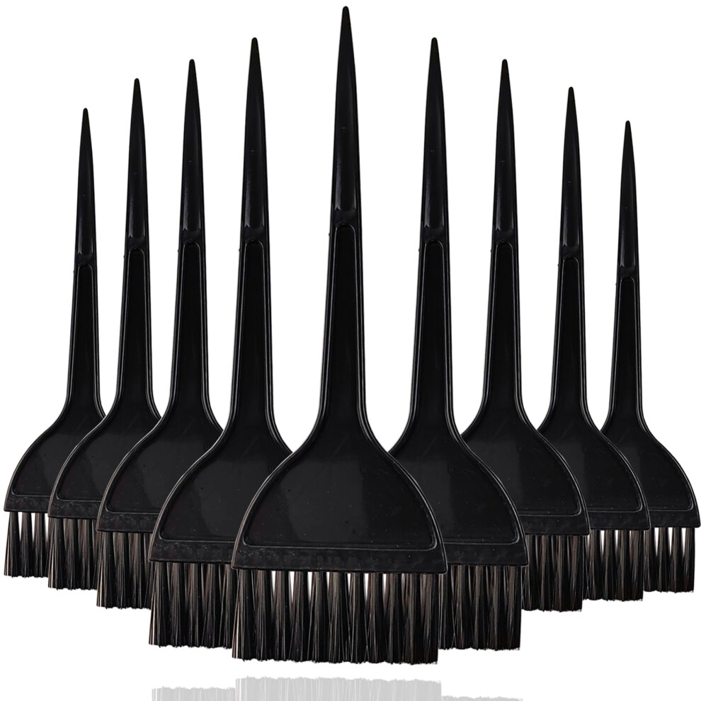 Black 14Pcs Professional Hair Dye Brush Set With Ergonomic Grip For Precise Salon Hair Coloring