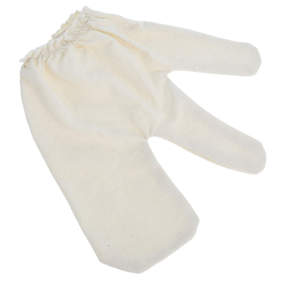 Silk Exfoliating Glove with Dual Function Massage, Ergonomic Two Finger Body Scrubber Mitt for Spa Bath