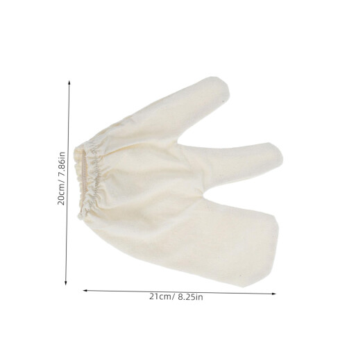 Silk Exfoliating Glove with Dual Function Massage, Ergonomic Two Finger Body Scrubber Mitt for Spa Bath 1