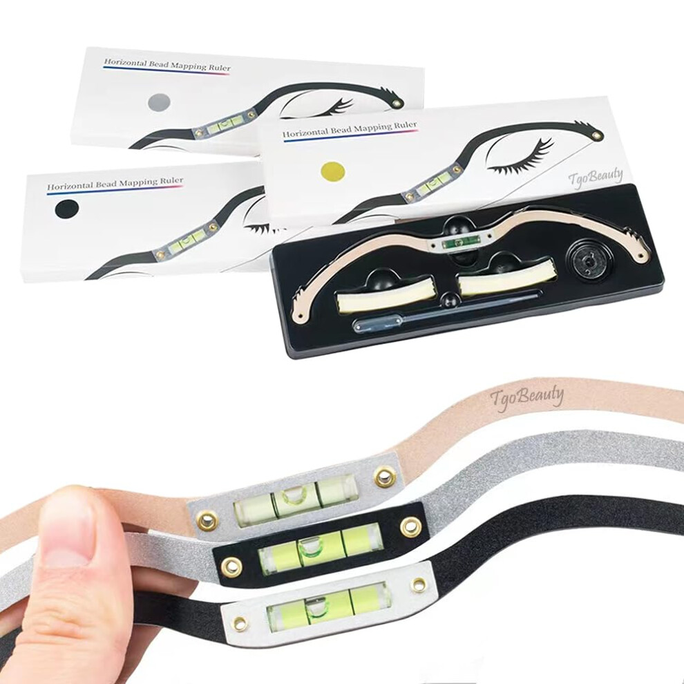 Black Microblading Mapping String Ruler Preinked Eyebrow Tool For Fast Symmetry Alignment