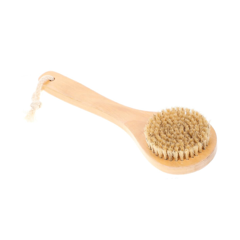 Soft Bristle Bath Brush with Wooden Handle, Shower Back Scrubber for Gentle Exfoliation and Massage