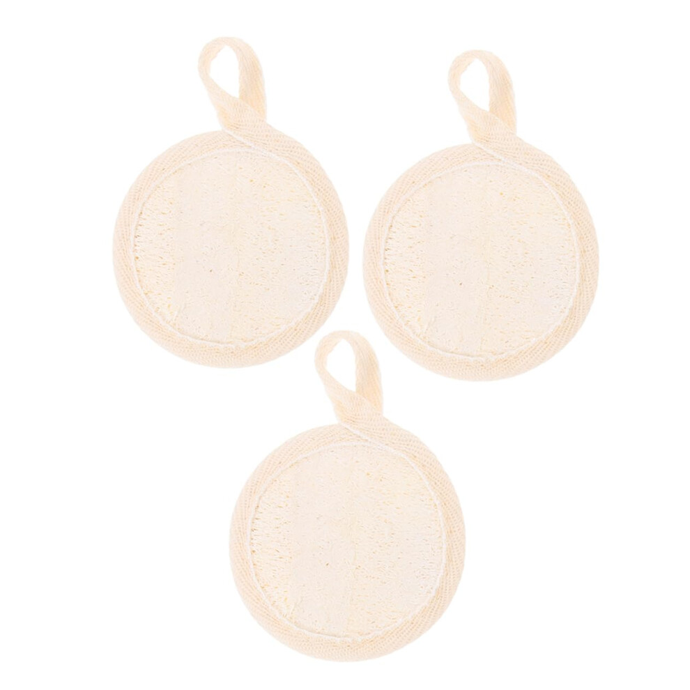 Loofah Pads 3pcs Gentle Exfoliating Body Scrubber for Face and Body Deep Cleansing Reusable EcoFriendly