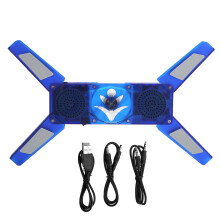 Supporto per laptop pieghevole con luci LED, prestazioni di raffreddamento, design portatile retrattile, altoparlanti ultrasottili, ventola di