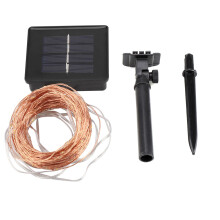 Easy To Install Solar String Lights LED Bulbs8Lighting Modes Waterproof Copper Wire Auto On Off Flexible String Lights Romantic Fairy Lights Energy