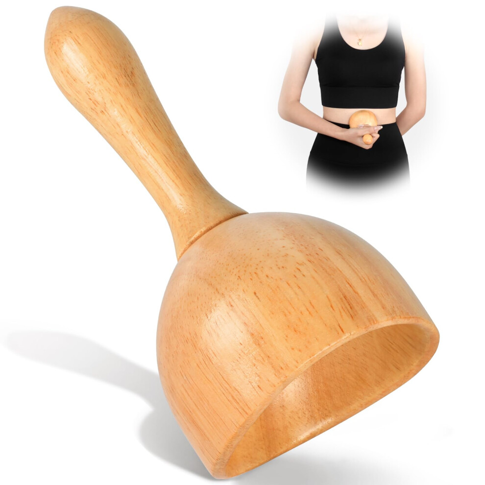 Wood Therapy Massage Tool Dual Curve Wooden Lymphatic Drainage Cup for Cellulite Reduction and Body Contouring