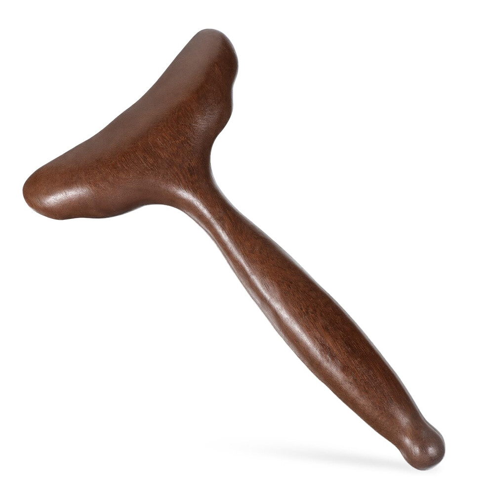 Wood Therapy Massage Tool for Cellulite Reduction, Lymphatic Drainage Paddle, 6.2x3.5 Inch Sandalwood Gua Sha