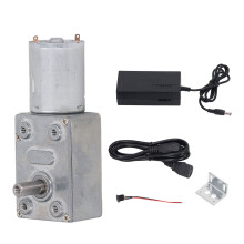 Motor reversible de 12 V CC con autobloqueo, caja reductora de alta velocidad turbo, engranajes totalmente metálicos, eje de salida en forma de D
