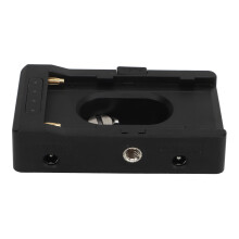 Draagbare batterijadapterplaat voor NP F-serie, dubbele gelijkspanningsuitgang en USB Type-C-aansluiting met LED-batterij-indicator.