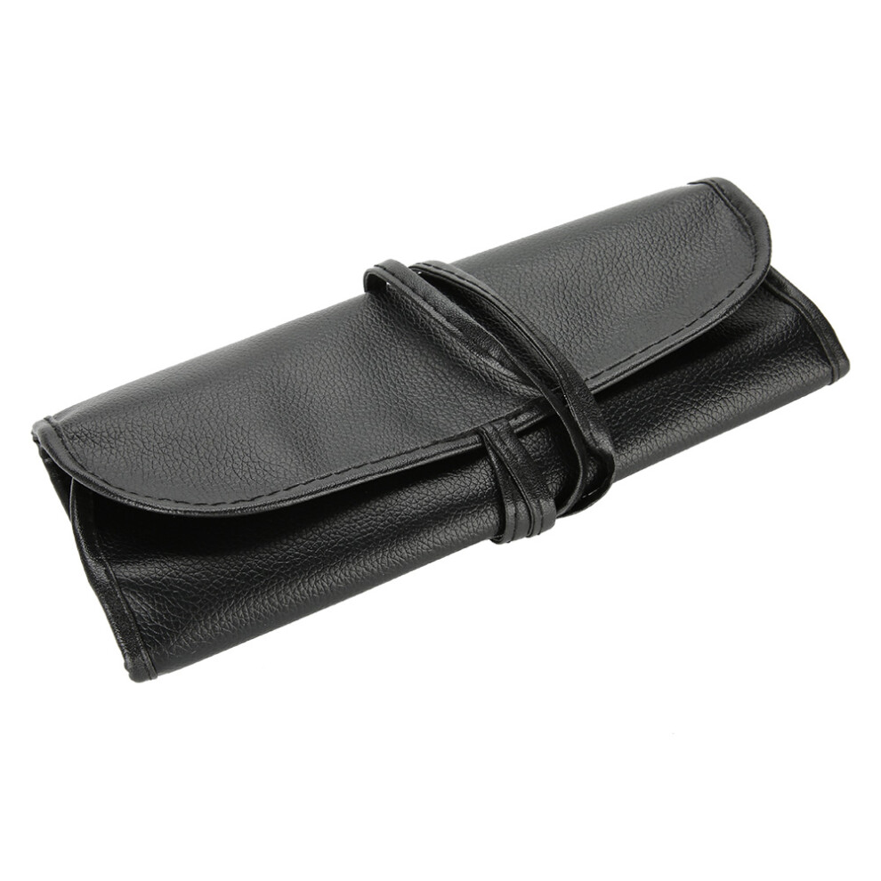 Cosmetic Bag with Roll Up Design, Premium Makeup Brush Case Featuring Water-Resistant PU Leather and Orderly Storage for Travel and Everyday Use