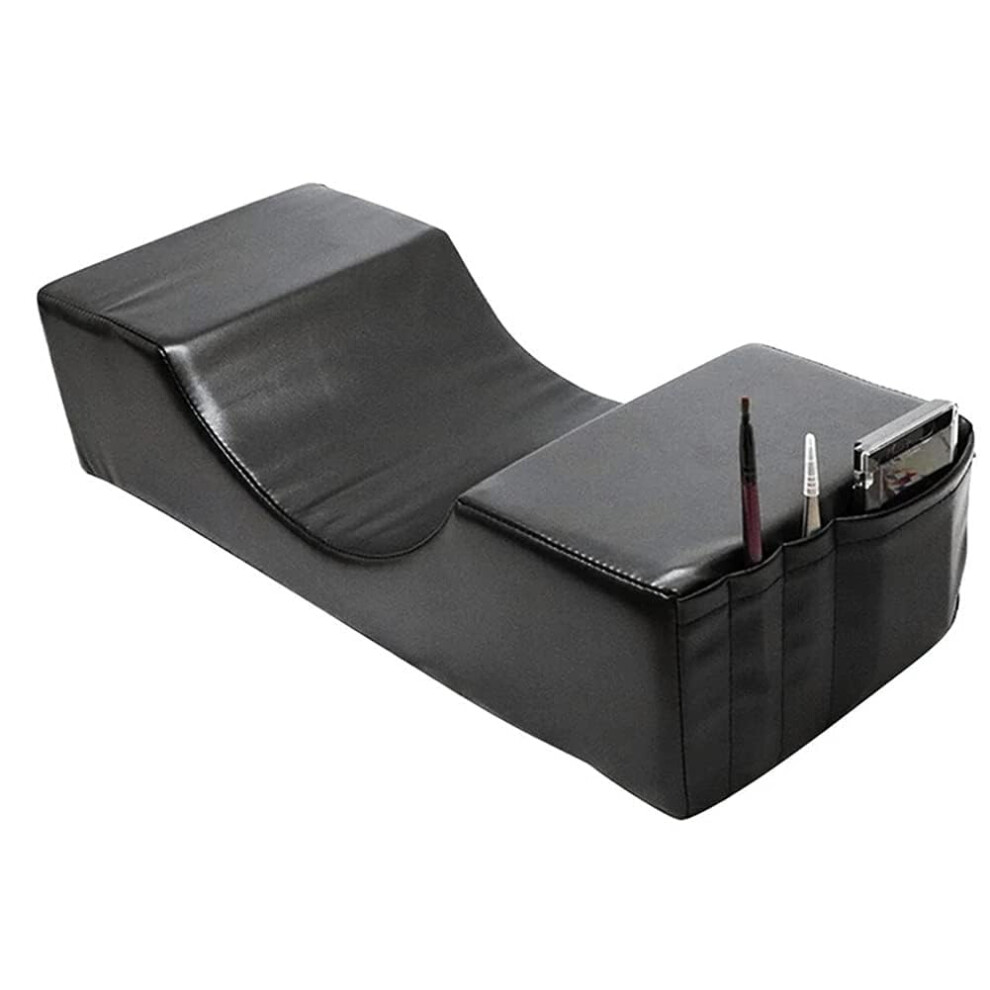 Eyelash Extension Pillow with Ergonomic UShaped Memory Foam and Side Pockets for Salon or Home