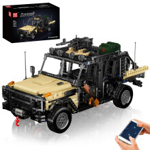 Remote Control Military Truck 1577PCS Building Kit with Dual Control Modes Motorized OffRoad Army Vehicle Model