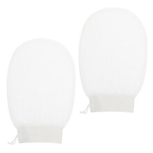2pcs Exfoliating Shower Gloves for Women and Men, Gentle Rayon Body Scrubber for Spa and Bath