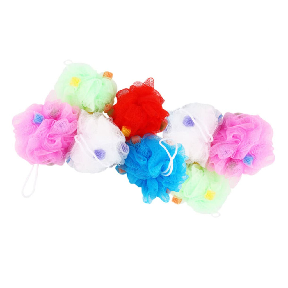 8pcs Bath Sponge Shower Loofah Set with Gentle Exfoliation Mesh for Men and Women