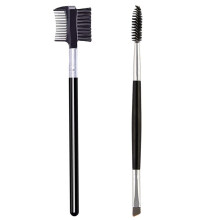 Dual Eyebrow Brush and Eyelash Comb Set for Precision Brow Shaping and Lash Grooming, 2 Pack