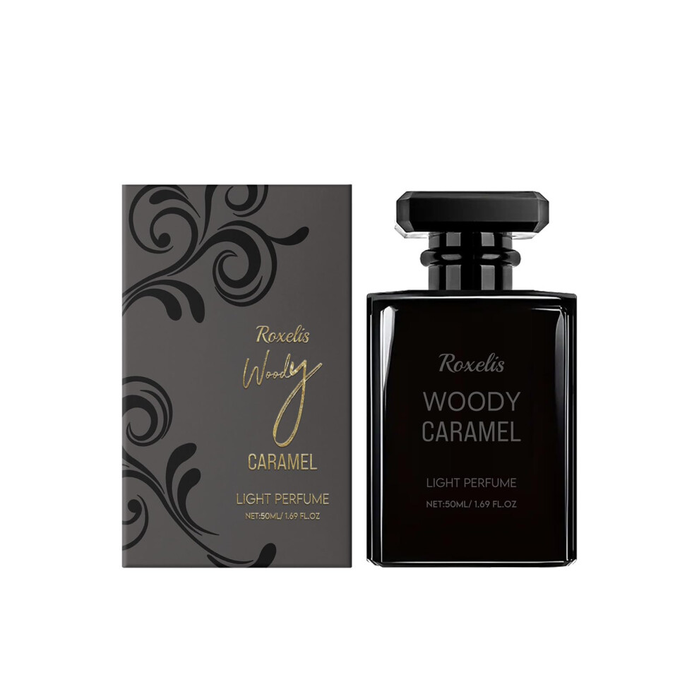 Long Lasting Unisex Perfume with Woody Caramel Scent, Elegant Sweet Fragrance, 50ml