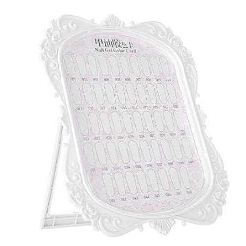 Professional Nail Art Display Rack with Clear Tip Chart and Realistic Practice Surface Size 1