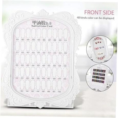 Professional Nail Art Display Rack with Clear Tip Chart and Realistic Practice Surface Size 1 1