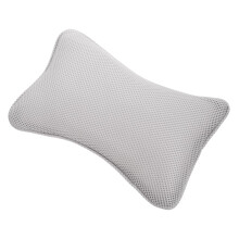 Non Slip Bathtub Pillow with Ergonomic Head and Neck Support and Strong Suction Cups for Spa and Soaking Tubs Grey