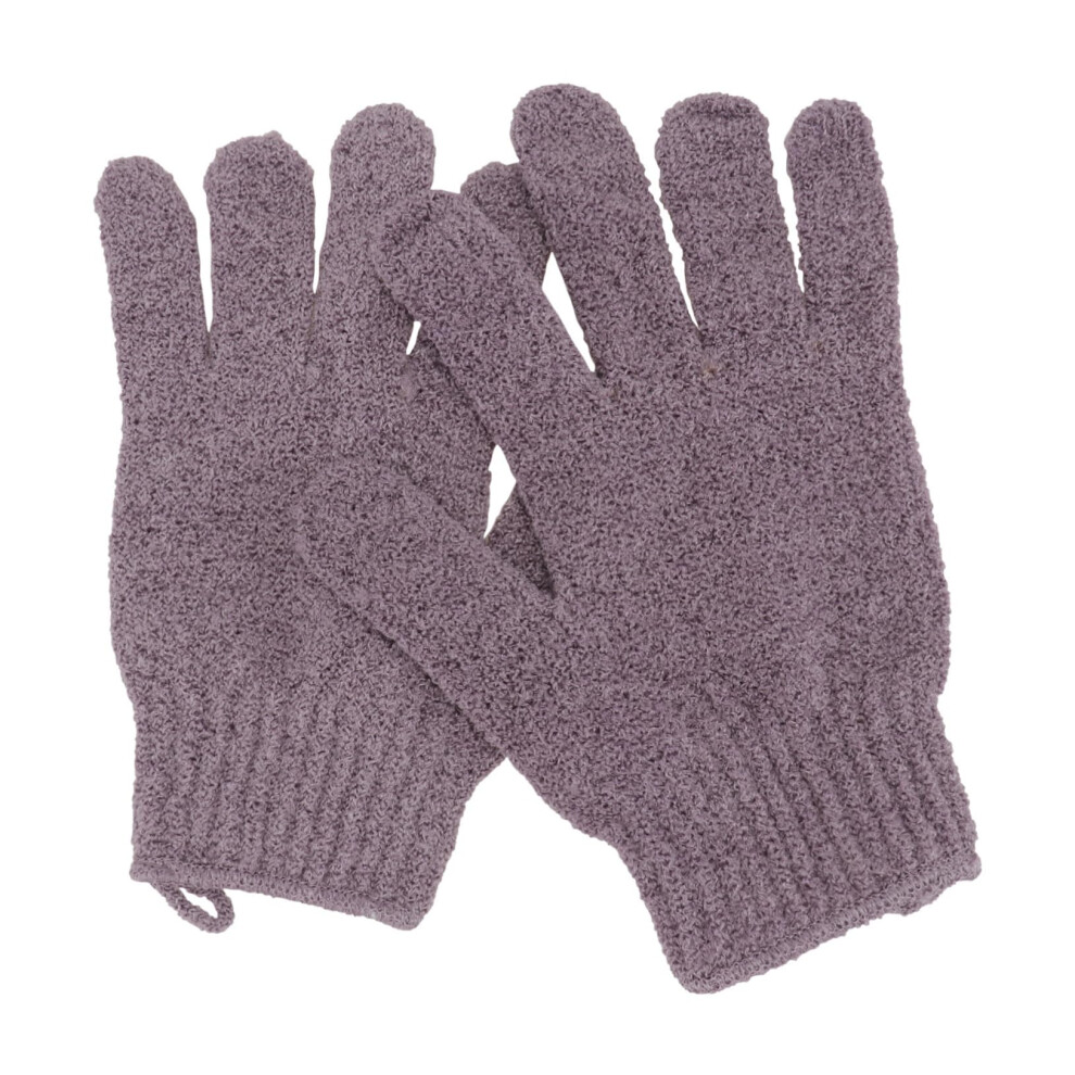 Purple Exfoliating Gloves Dualsided Bath Scrub Mitt For Men And Women Deep Clean Quickdry