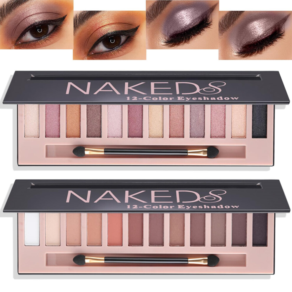 Cream Nude Matte Eyeshadow Palette 13 Shades Shimmer Longwear Waterproof Smoky Eye Makeup With Brush
