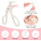 Mini Eyelash Curler Set with Wide Angle and Precision Partial Curl, 2 Pcs with Extra Silicone Pads 3