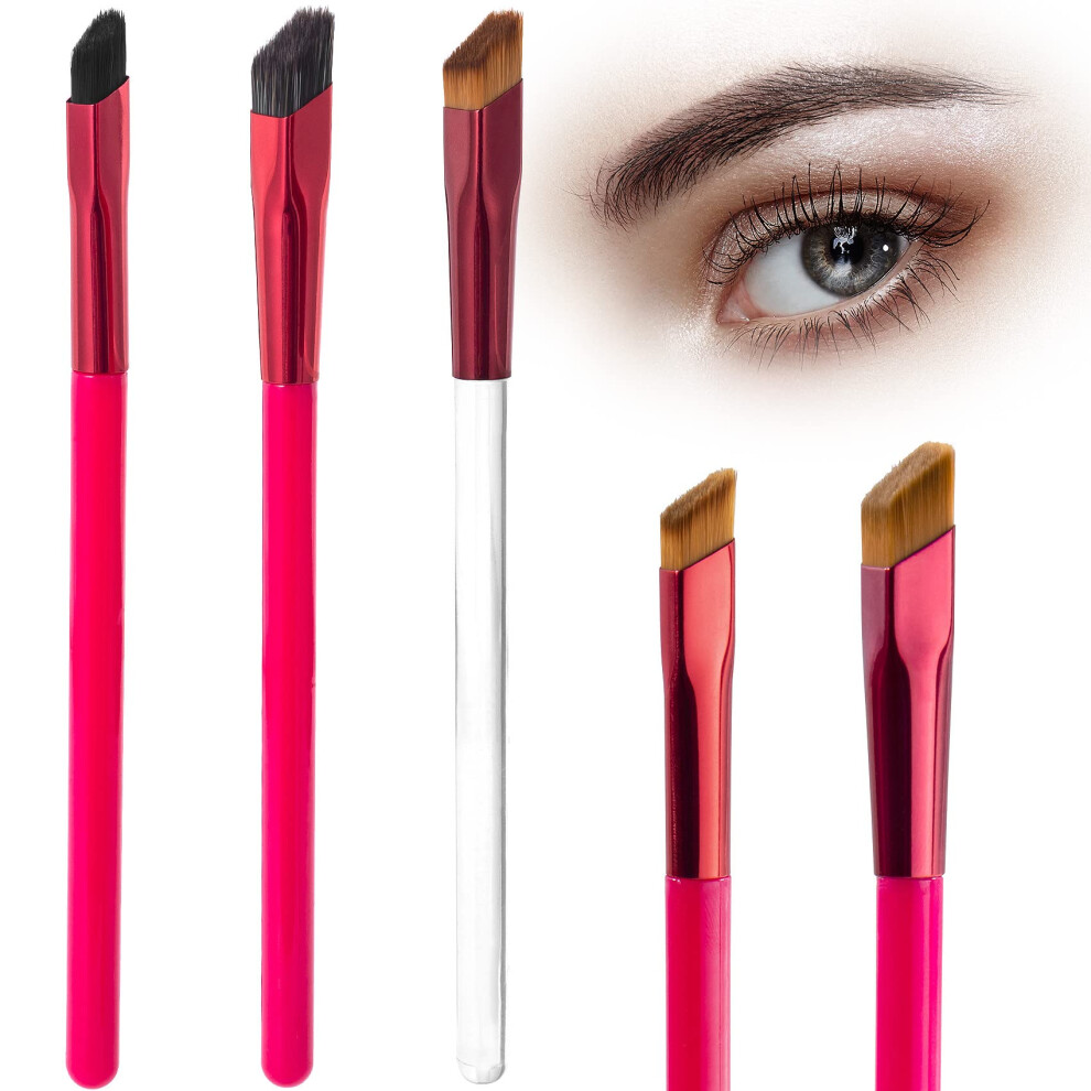 5Pcs Professional 4D Eyebrow Brush Set with Angled Makeup Brush for Precision Brow Shaping