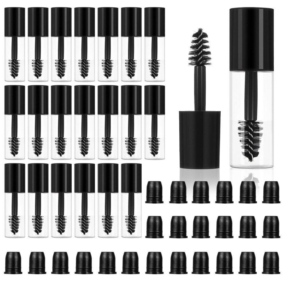 27PCS Empty Mascara Tubes with Wand, 3ml Travel Size Reusable Bottles for DIY Serum, LeakProof