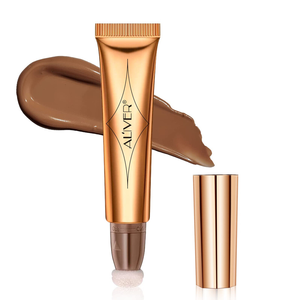 Liquid Contour Stick with Cushion Applicator for Precise Face Sculpting, Blendable Contour Wand