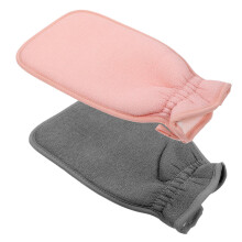 2pcs Exfoliating Bath Gloves for Men and Women DualTexture for Gentle Dead Skin Removal