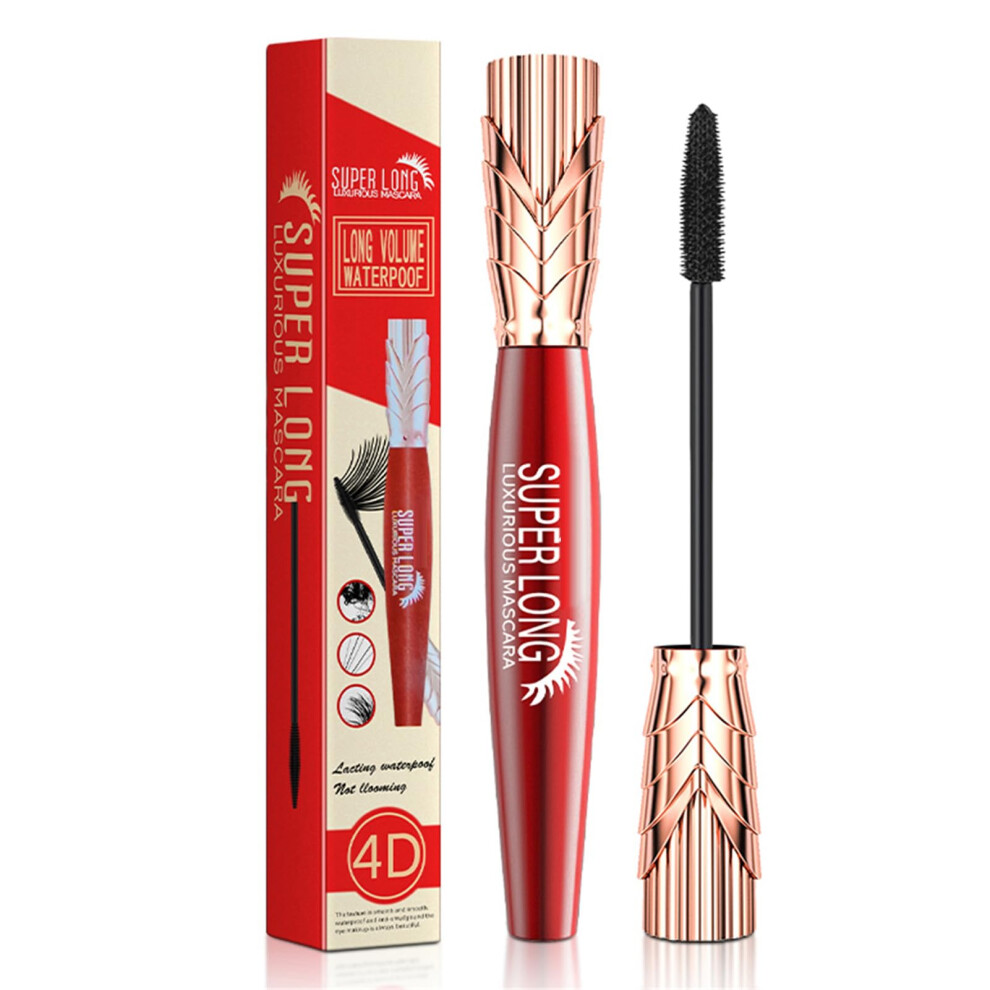 4D Waterproof Mascara for Length and Volume, Smudge Proof Curling, Natural Definition for Women