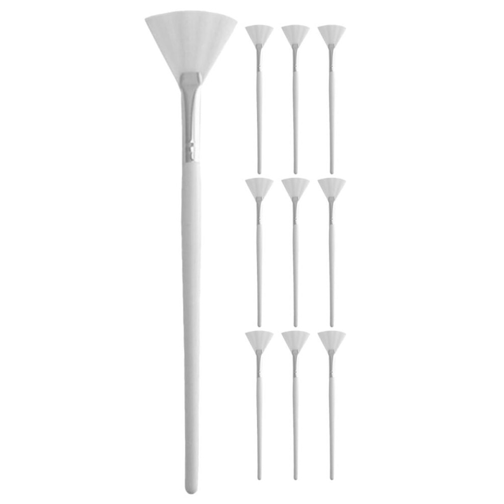 10Pcs FanShaped Facial Mask Brush Soft Bristles for Smooth Even Application Spa Skin Care Tool