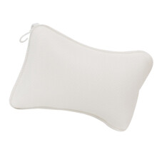 Bath Pillow with Suction Cups for Neck and Shoulder Support, Universal Fit for Tubs and Spas White