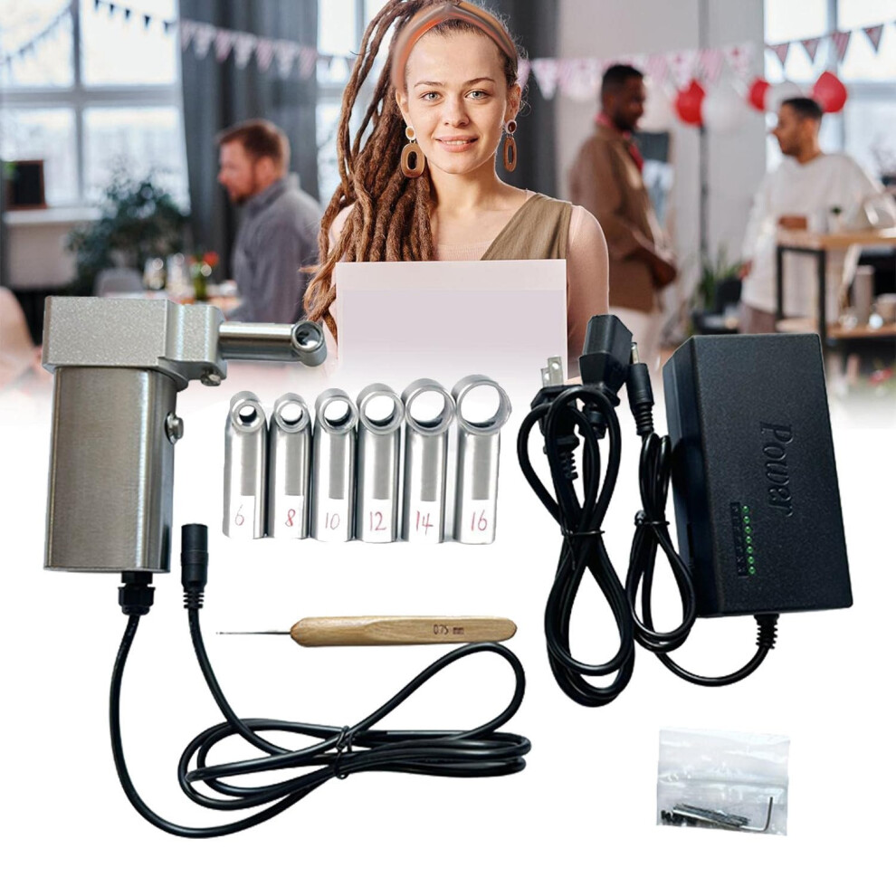 Unisex Electric Dreadlocks Machine With 6 Heads 20 Hooks, Fast Crochet Braiding And Diy Hair Extensions