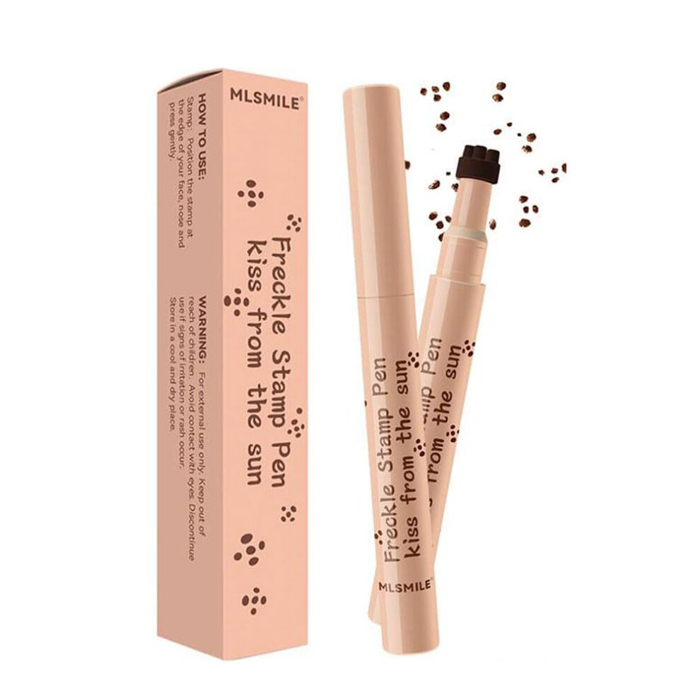 Waterproof Natural Freckle Pen with Precise Dot Applicator, Long Lasting Fake Freckles Makeup Pen 4 Colors