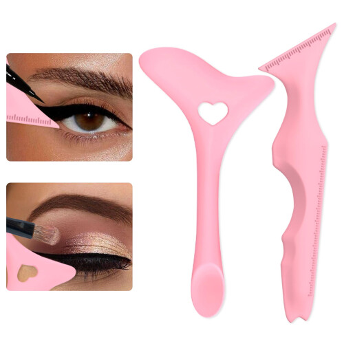 Eyeliner Stencil Set, Reusable Silicone Winged Cat Eye Makeup Tool for Quick Precision Beginners