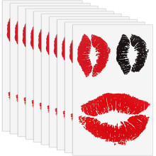 20 Sheets Waterproof Temporary Lip Tattoos for Women, SelfAdhesive Red Lip Stickers for Party
