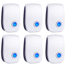 Ultrasonic Pest Repeller 6 Pack with Smart Frequency for Home Indoor Rodent and Insect Control