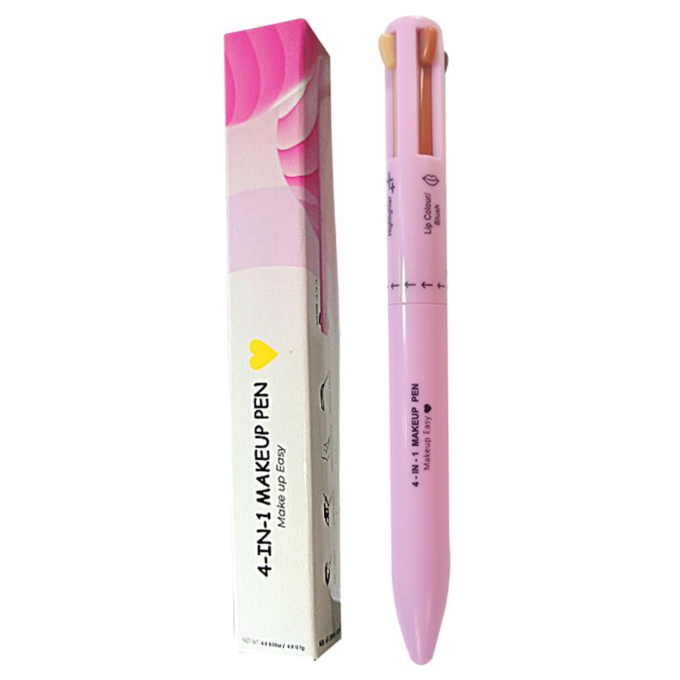 Nicedeal 4 in 1 Makeup Pen Eyeliner Lip Liner Eyebrow Highlighter Travel Size Style 02