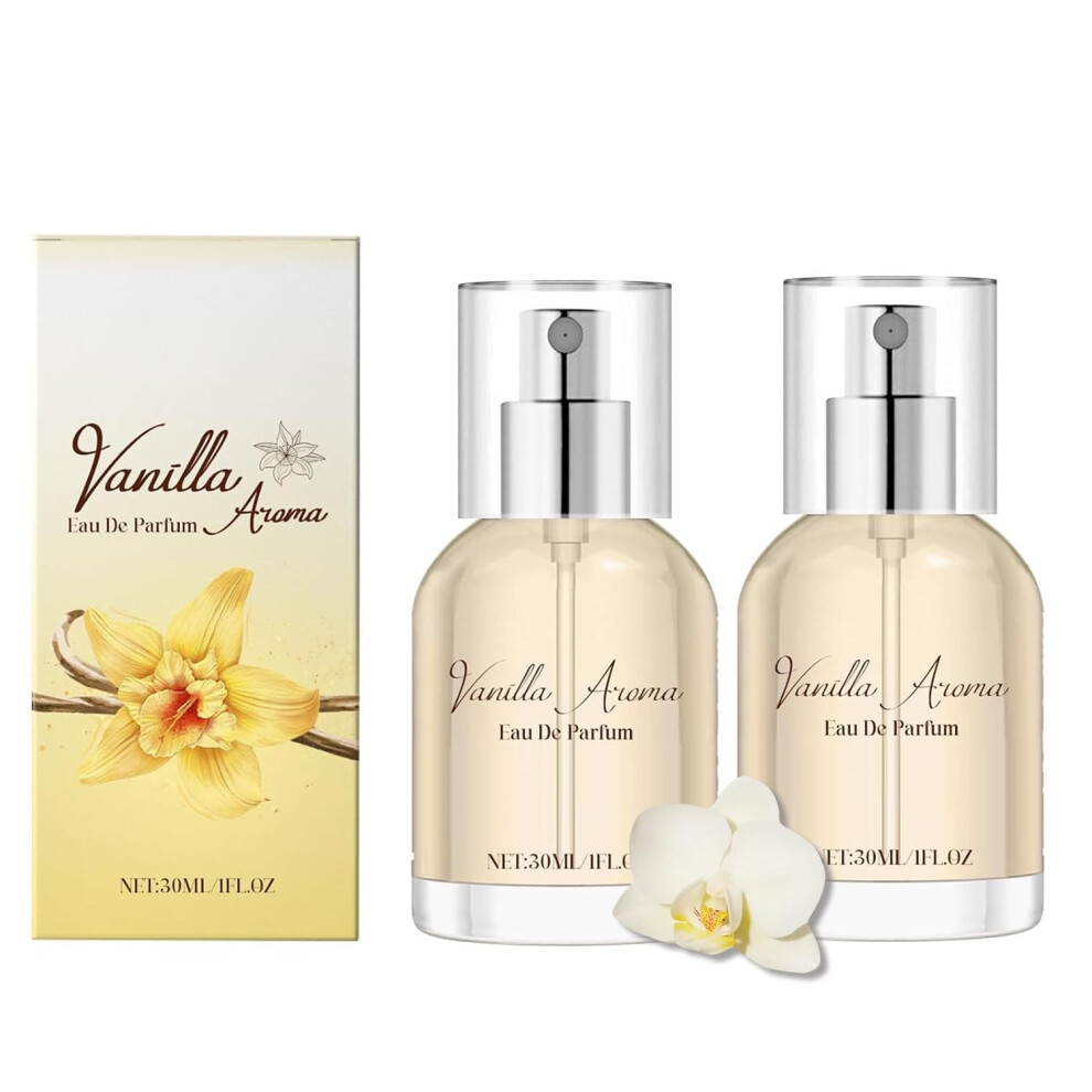 Amber Vanilla Perfume For Women And Men, Long Lasting Eau De Toilette With Natural Scent, 30Ml 2Pcs