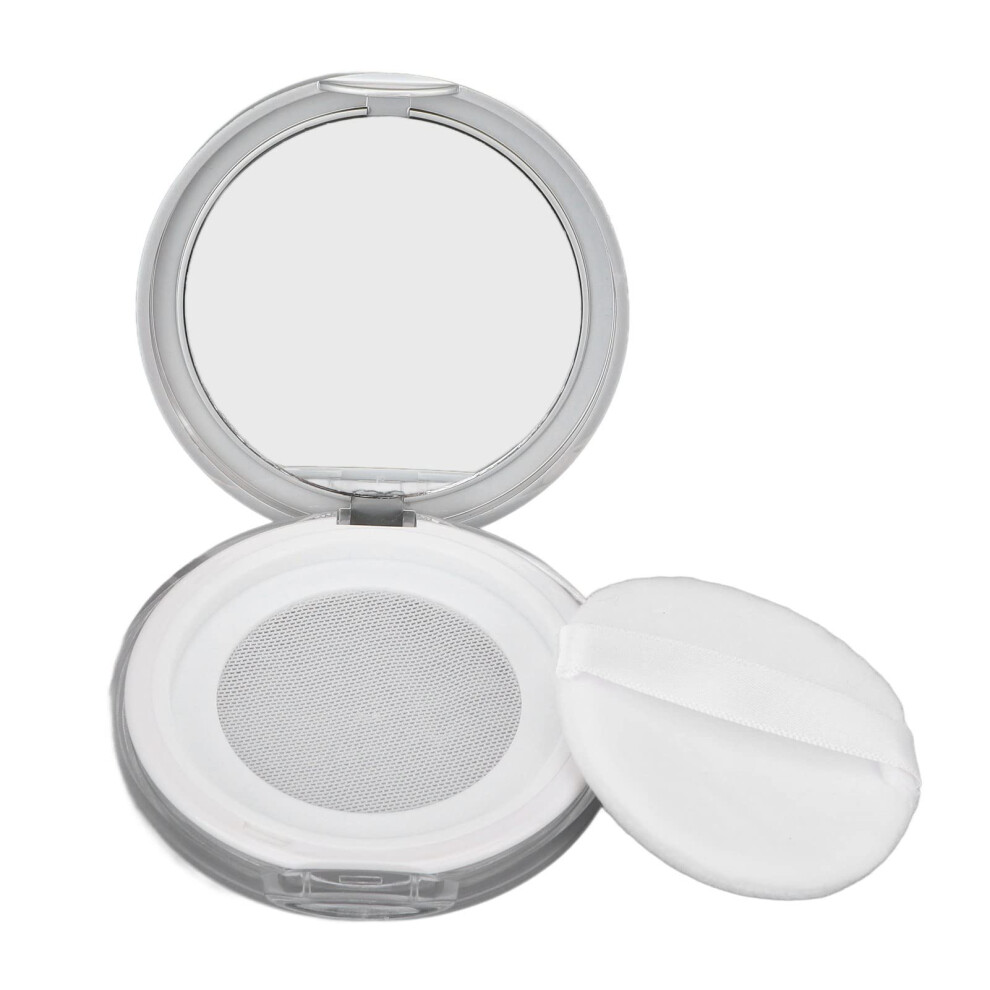 Cream Refillable Loose Powder Container With Puff, 3G Compact Travel Makeup Case For Foundation And Bb