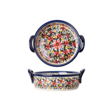 Ceramic Bakeware Set with Dual Handles, Oven Safe Baking Dish for Versatile Cooking, 2 Pcs